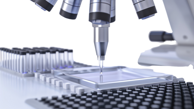 microscope in laboratory