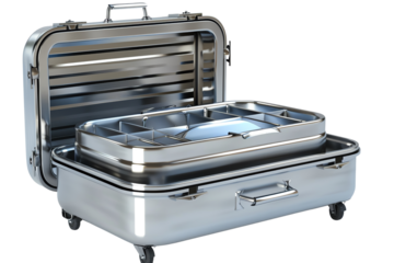 metal box isolated on white