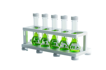 tube with green liquid