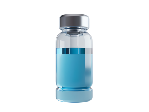 blue glass bottle