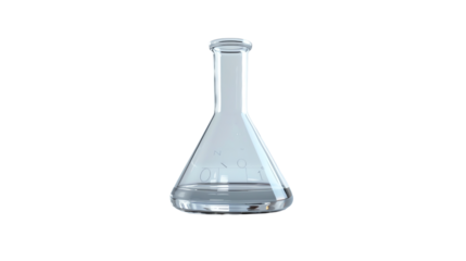 laboratory flask with a liquid