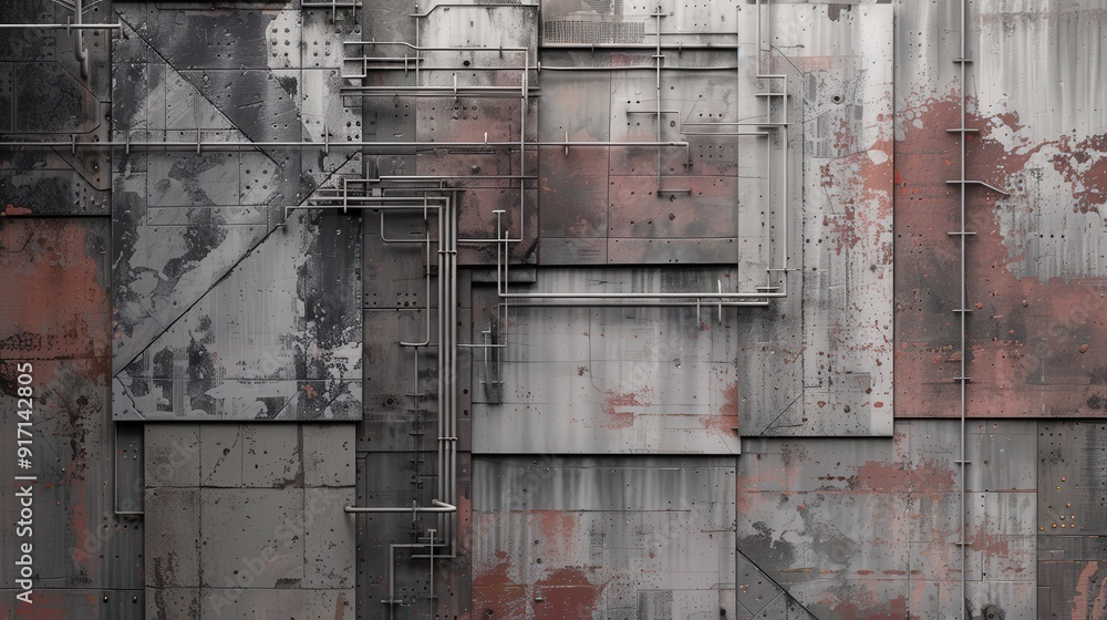 Poster imagine a series of paper textures with a concrete effect. what elements and details give the paper 