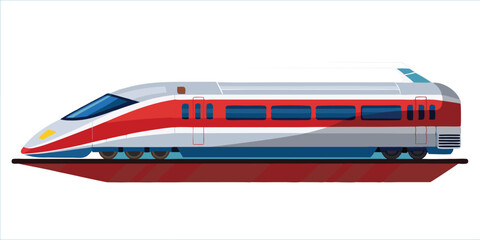 Fototapeta premium fast train on white background