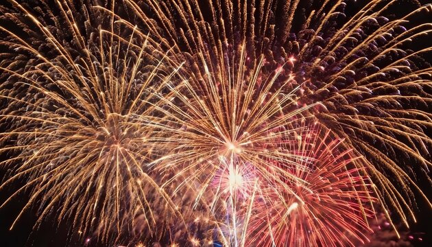 New year card with fireworks. Winter holiday design template. 22