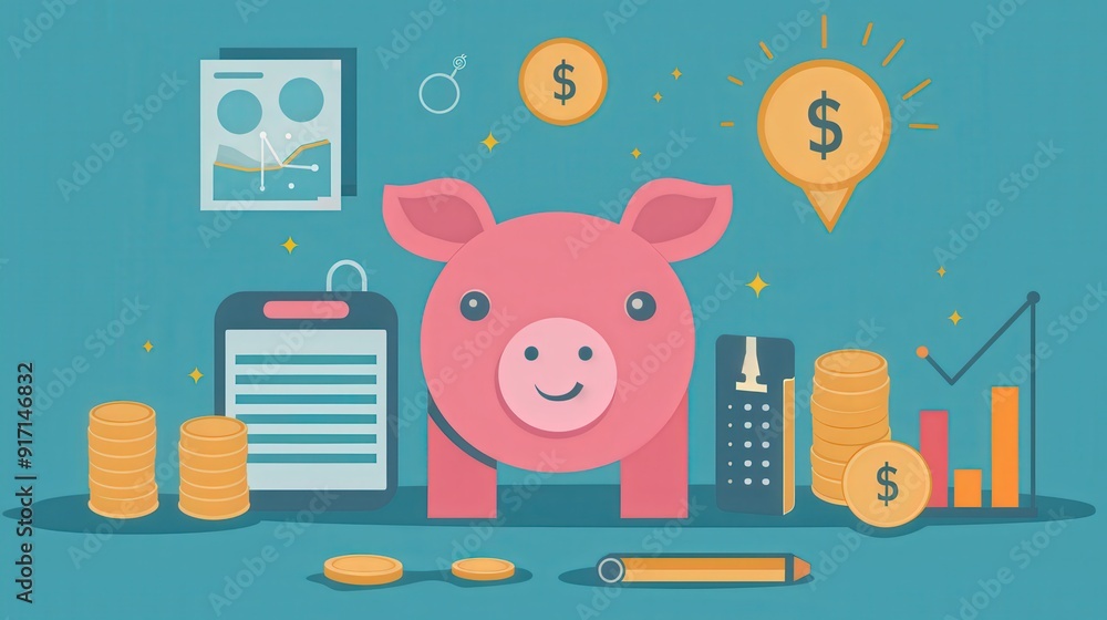 Aufkleber imagine an infographic that explains the basics of personal finance management. what tips and visual