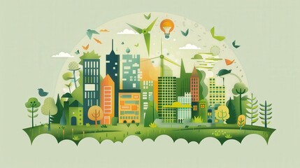 Imagine an infographic that explains the benefits of sustainable living. What practices and environmental impacts do you highlight to encourage eco-friendly habits