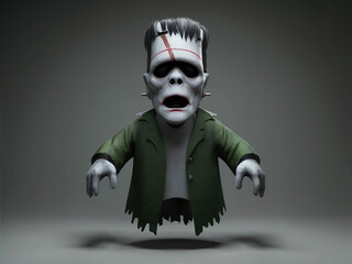 Fototapeta premium halloween white ghost with plain background