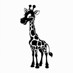 Fototapeta premium Cute Giraffe Ornament Cartoons character 