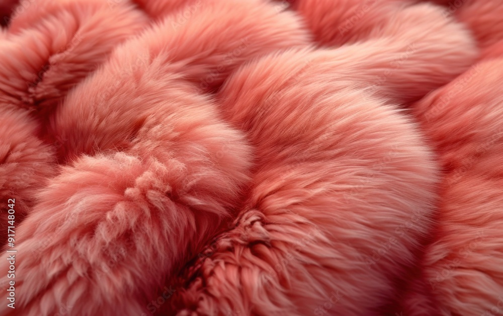Aufkleber a close up of a pink fur with a fuzzy texture. the fur is curled up and has a soft, fuzzy appearance