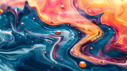Vibrant Abstract Liquid Paint Art
