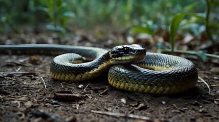 Fototapeta premium snake in the grass