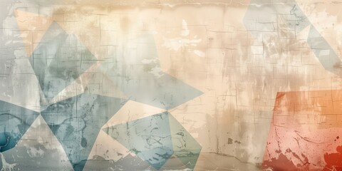 Abstract background with cracks and geometric beige shades.