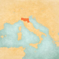 Map of Italy - Emilia-Romagna