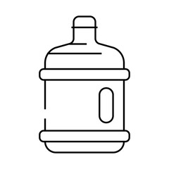 water plastic bottle line icon vector. water plastic bottle sign. isolated contour symbol black illustration
