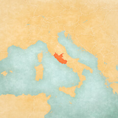 Map of Italy - Lazio