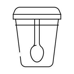 medical plastic package line icon vector. medical plastic package sign. isolated contour symbol black illustration