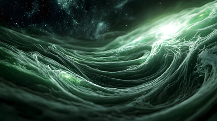 Swirling Galaxy Fractal with Circles and Spirals