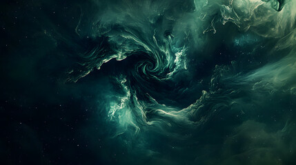 Obraz premium Swirling Galaxy Fractal with Circles and Spirals