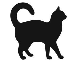 Cat black silhouette. Vector illustration 9