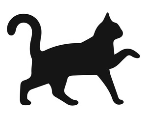 Cat black silhouette. Vector illustration 8