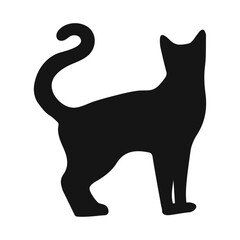 Cat black silhouette. Vector illustration 18