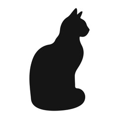 Cat black silhouette. Vector illustration 25
