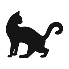 Cat black silhouette. Vector illustration 26