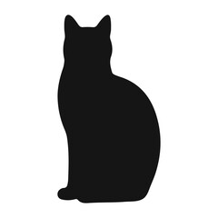 Cat black silhouette. Vector illustration 27