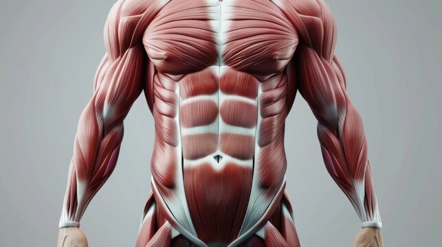 A detailed diagram showing the abdominal muscles.
