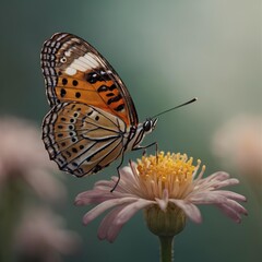 Fototapeta premium butterfly on flower