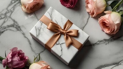 rose and gift box
