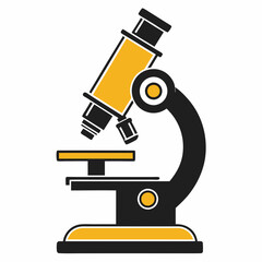 Microscope vector silhouette