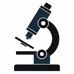 Microscope vector silhouette