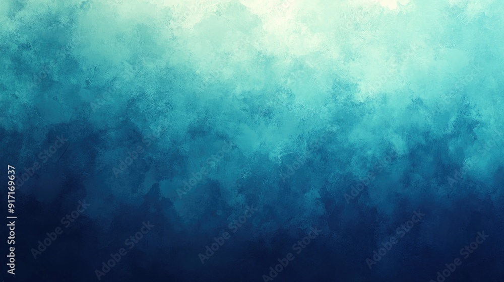 Poster abstract gradient background transitioning from deep blue to light turquoise