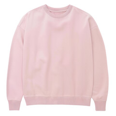PNG Oversized Blank Pink Crewneck Mockup Isolated On Transarent Background