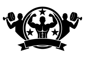  Inspirational Fitness Icons vector silhouette on white background