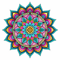 Colorful mandala vector illustration 
