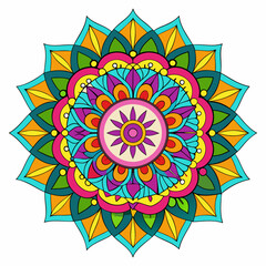 Colorful mandala vector illustration 
