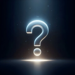 a question mark on a black background, generated by AI
