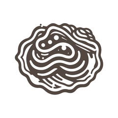 Oysters vector icon doodle style flat design