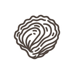 Obraz premium Oysters vector icon doodle style flat design