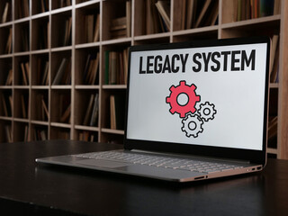 Legacy system is shown using the text