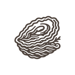 Oysters vector icon doodle style flat design