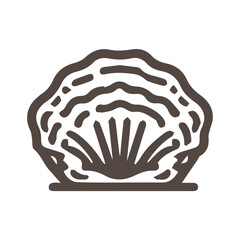 Oysters vector icon doodle style flat design