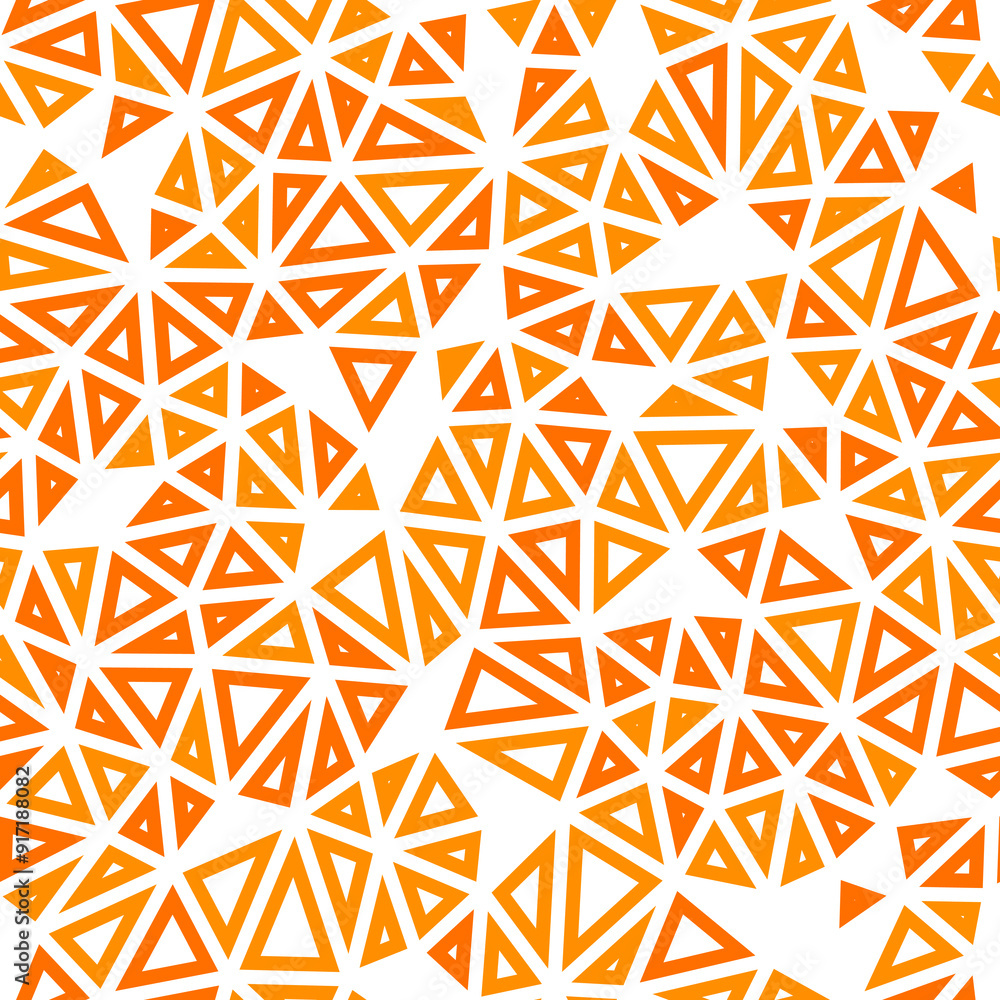 Poster minimalistic triangles background. small triangles size. monotone style. geometric shapes outlined. 