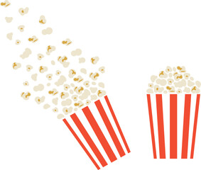 Popcorn logo. Isolated popcorn on white background