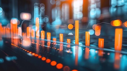 Financial Data Visualization:  Bars, lines and data trends