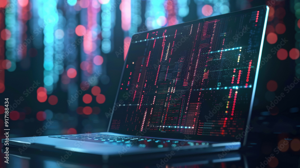 Poster laptop showing cybersecurity best practices