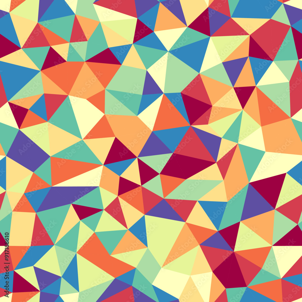 Poster minimal geometric background. small triangles size. repeatable pattern. awesome vector tiles. spectr