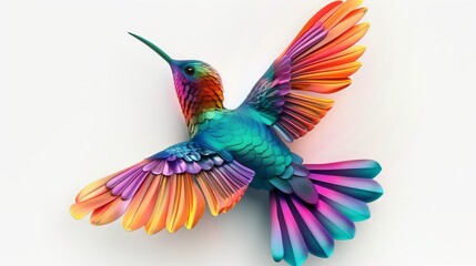 Obraz premium Colorful Hummingbird in Flight.